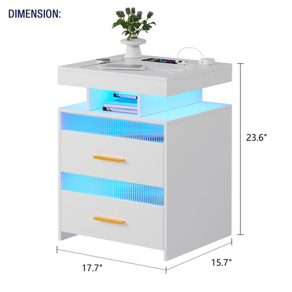 Bedroom Bedside Table With Charging Table A&S Collection