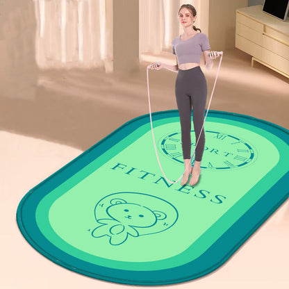 Oval Home Indoor Silent Anti-slip Fitness Thickened Skipping Rope Shock Pad Yoga Mat A&S Collection
