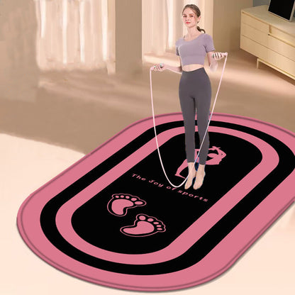 Oval Home Indoor Silent Anti-slip Fitness Thickened Skipping Rope Shock Pad Yoga Mat A&S Collection