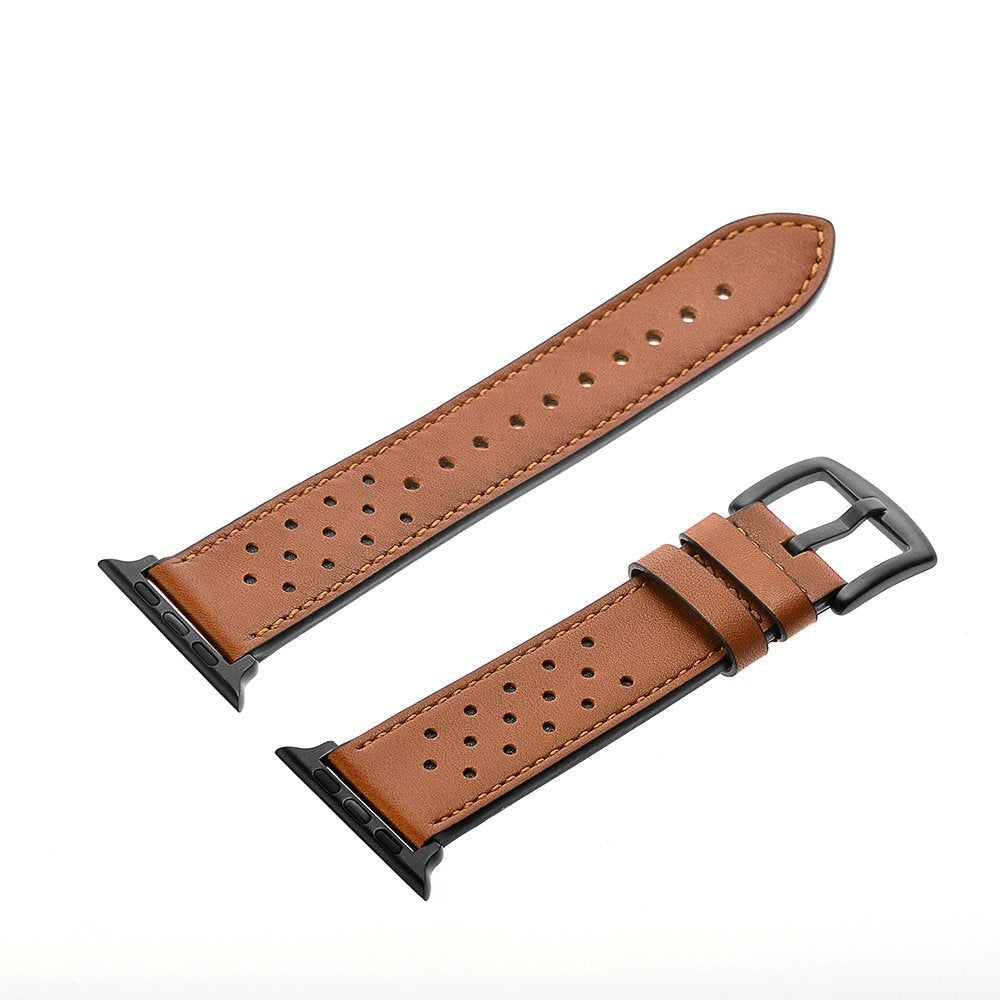 Solid Color Porous Model Breathable Leather Wristband A&S Collection