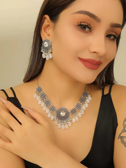 Retro Indian Style Necklace And Earrings Suite A&S Collection