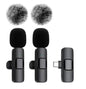 Dual Wireless Lavalier Microphone - Perfect for Outdoor Use with Crystal-Clear Audio CJ