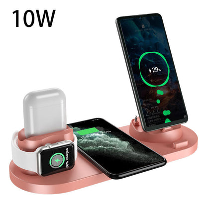Wireless Charger For IPhone Fast Charger For Phone Fast Charging Pad For Phone Watch 6 In 1 Charging Dock Station A&S Collection
