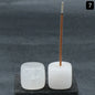 Exquisite crystal agate incense holders—add elegance to any space. CJ