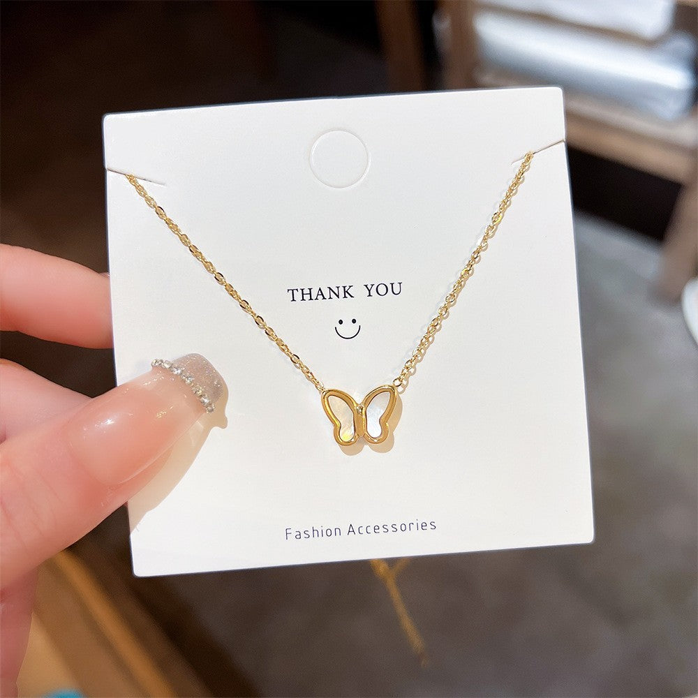Fashion Titanium Steel Necklace - Light Luxury Design with Advanced Sense for Unique Style CJ