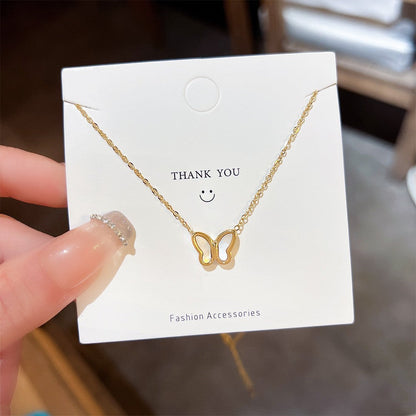 Fashion Titanium Steel Necklace - Light Luxury Design with Advanced Sense for Unique Style CJ