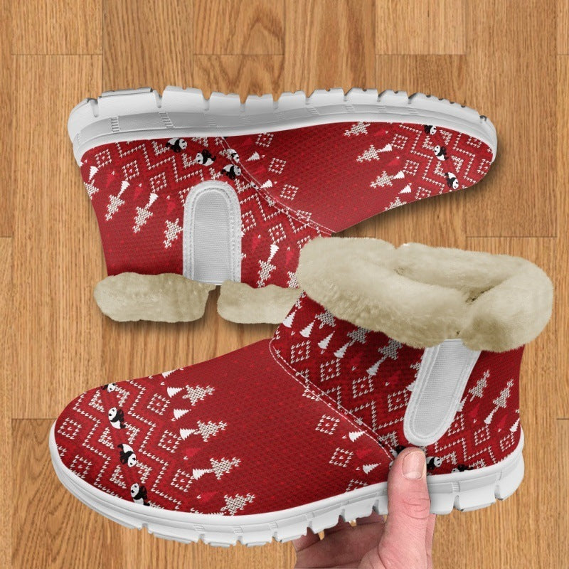 Festive ankle boots: winter-ready with stylish prints and cozy cotton. A&S Collection