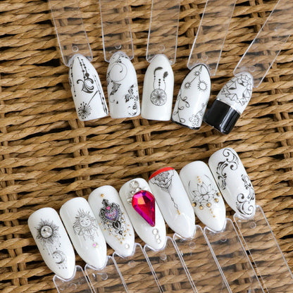 DIY nail 24 small decals Hypersku