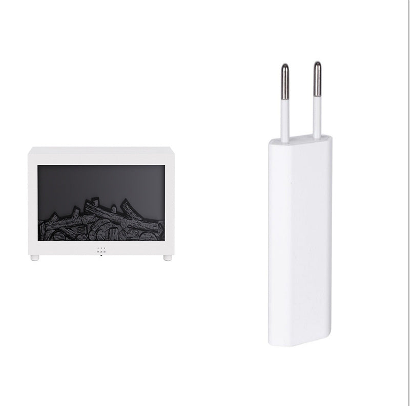 New Flame Aromatherapy Machine Colorful Essential Oil Diffuser Home Large Fog Volume Flame Humidifier 3D Flame Fireplace Machine A&S Collection