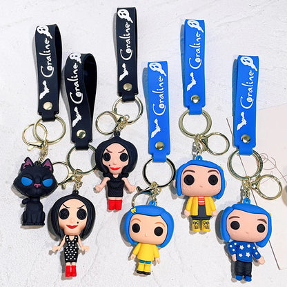 New Mother Ghost keychain necklace Caroline cartoon character keychain cartoon creative pendant A&S Collection
