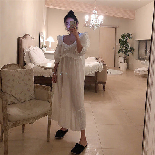Korean version chic summer new women's foreign trade sexy lace lace home sleeping skirt home clothes wholesale A&S Collection