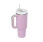 40 Oz Tumbler With Handle Straw Insulated, Stainless Steel Spill Proof Vacuum Coffee Cup Tumbler With Lid Tapered Mug Gifts For Valentine Lover Suitable For Car Gym Office Travel A&S Collection