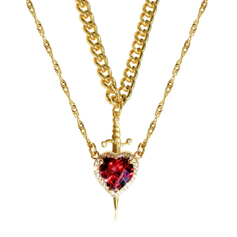 One arrow piercing couple pendant A&S Collection