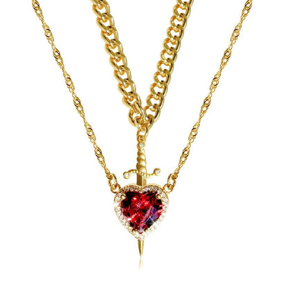 One arrow piercing couple pendant A&S Collection
