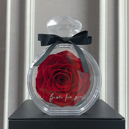 Natural Eternal Flower Ornaments Transparent Cover Dried Rose Gift Box For Christmas New Year Valentine's Day Home Decor A&S Collection