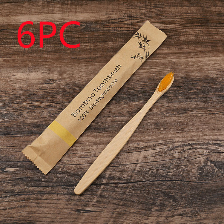 Flat Bamboo Toothbrush Kraft Paper Bag Toothbrush A&S Collection
