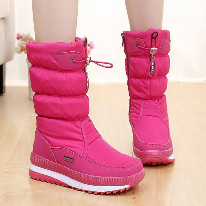 Winter New Plus Velvet Thick Cotton Shoes Thermal Middle Tube Waterproof Non-slip Boots A&S Collection