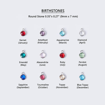 Personalized Name Engraving Necklace Birthstone Pendants Stackable Jewelry Birthday Gift For Women Mom Wife Daughter Friend A&S Collection