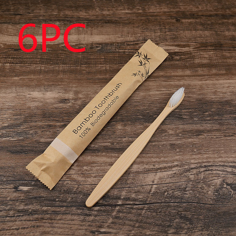 Flat Bamboo Toothbrush Kraft Paper Bag Toothbrush A&S Collection