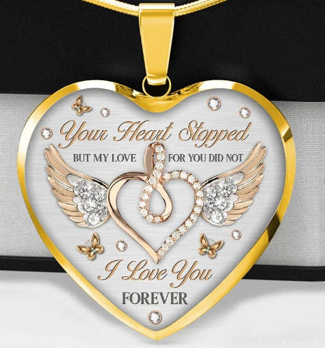 New drop glue peach heart necklace for your love never stops letter collar trend elegant women's style A&S Collection