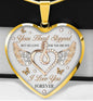 New drop glue peach heart necklace for your love never stops letter collar trend elegant women's style A&S Collection