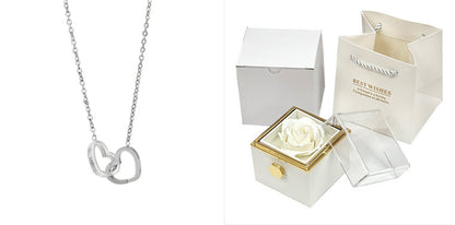 Rotating Soap Flower Rose Gift Box Creative Rotating Rose Jewelry Packaging Box Valentine's Day Gift For Women A&S Collection