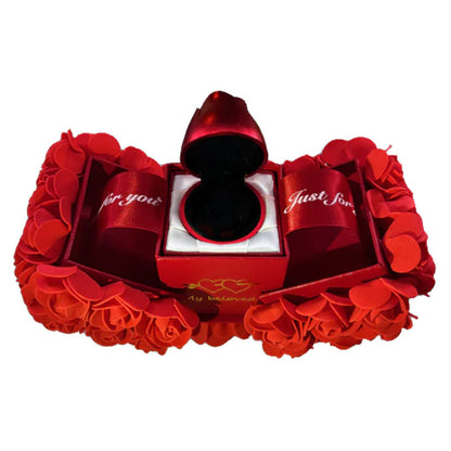 Valentines Day Gift Soap Rose Gift Box Crystal Pendant Necklace Eternal Flower Jewelry Box Set Wedding Birthday Gift For Girlfriend A&S Collection