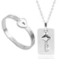 Special Day titanium steel love lock set: matching projection lock bracelet and key necklace for lovers A&S Collection