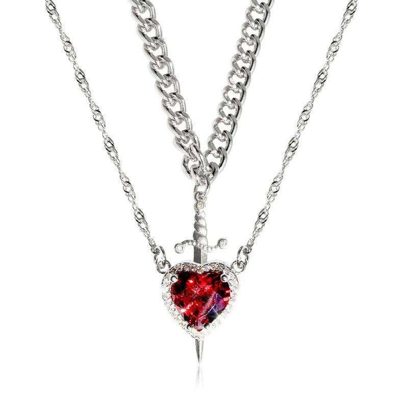 One arrow piercing couple pendant A&S Collection