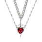 One arrow piercing couple pendant A&S Collection