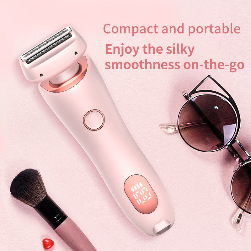 2 In 1 Hair Removal Epilator USB Rechargeable Trimmer Women Body Razor Face Leg Armpit Bikini Hand Pubic Shaver Hair Remover A&S Collection
