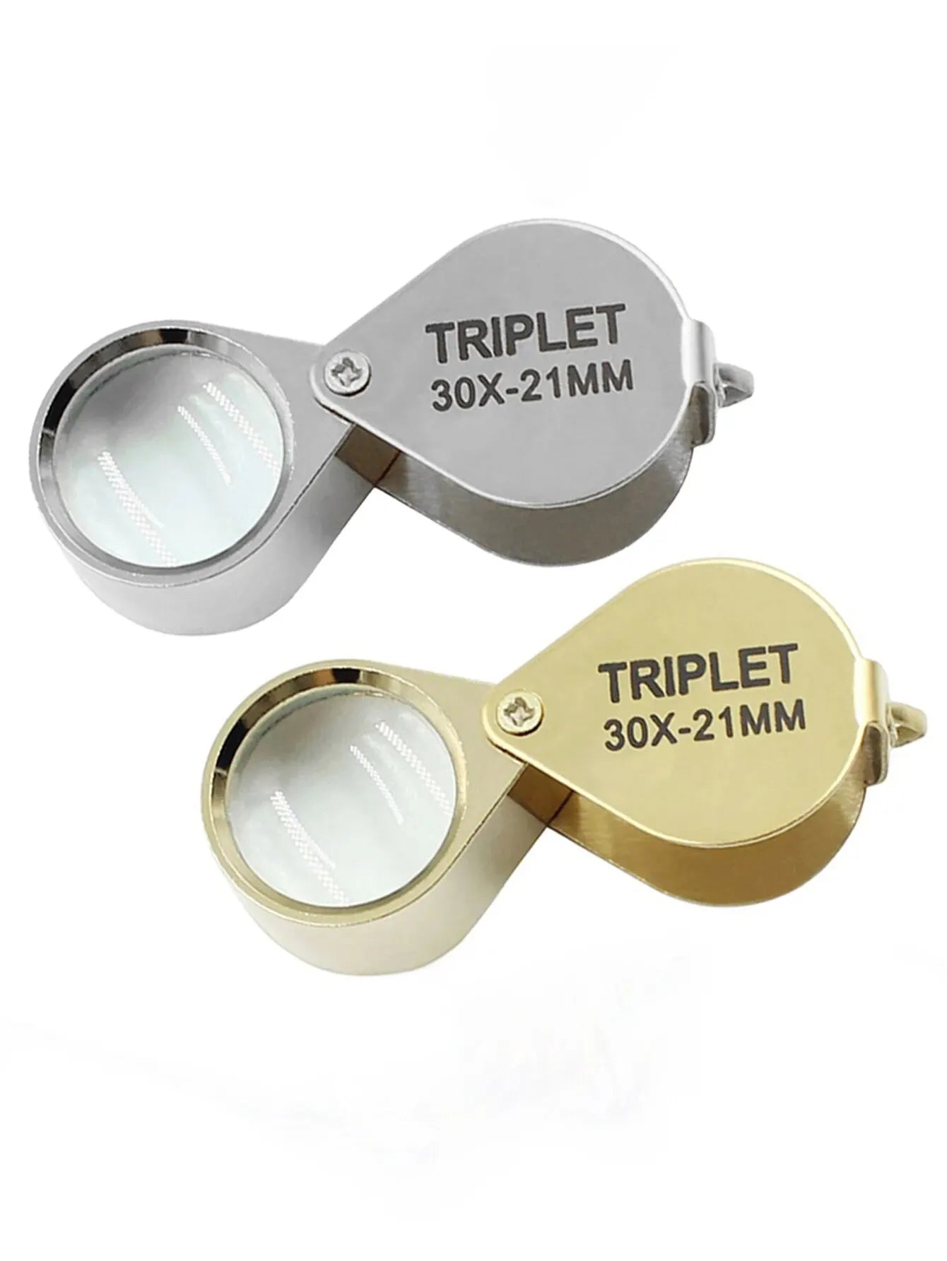 Pocket Loupe Magnifier Jewelry Magnifying Glass Foldable Diamond Lupa Triplet Jewelers Eye Glass Tool Reading Magnifier A&S Collection