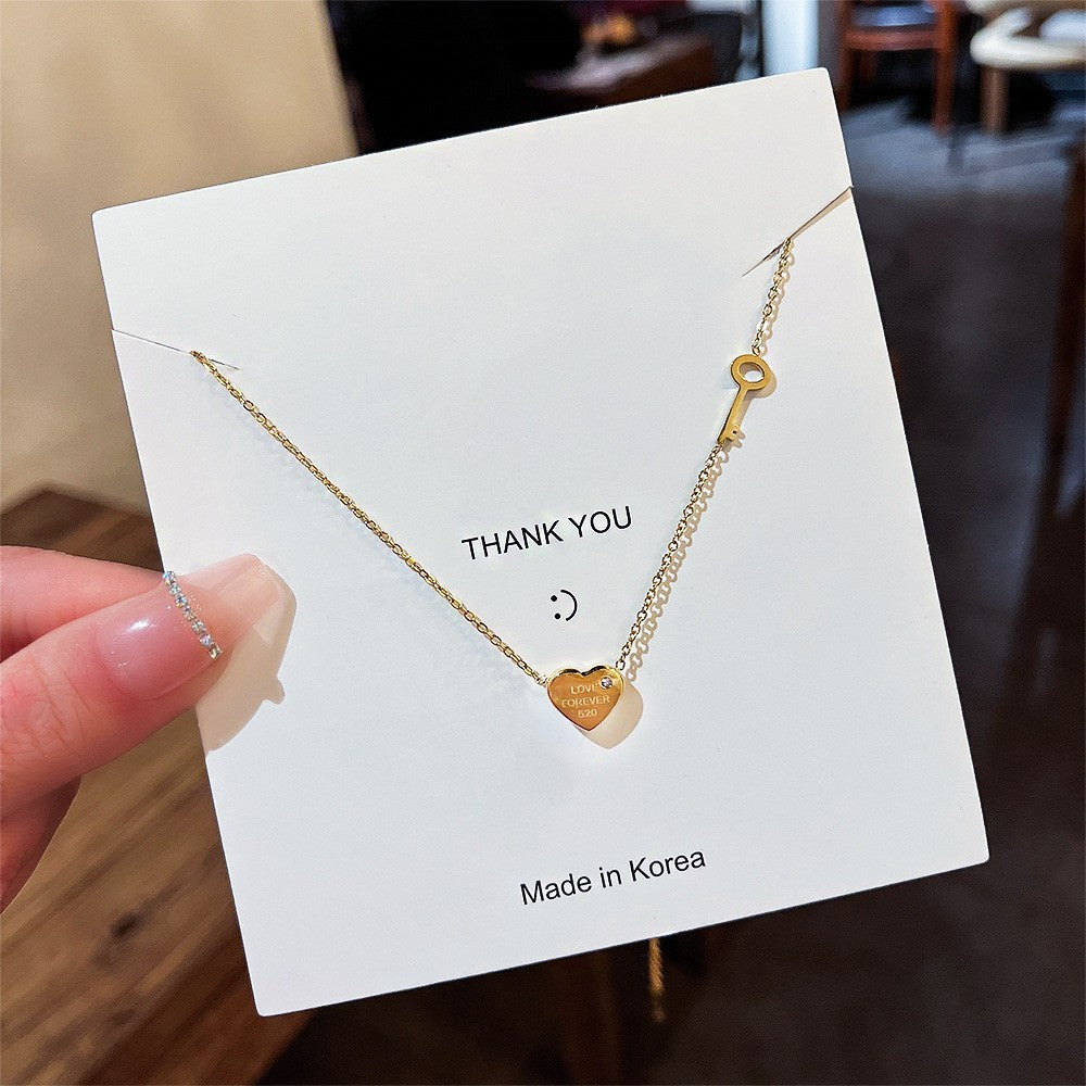 Fashion Titanium Steel Necklace - Light Luxury Design with Advanced Sense for Unique Style CJ