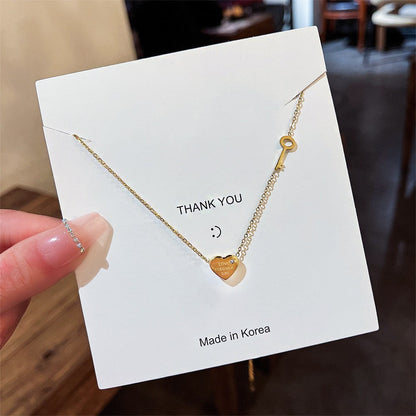 Fashion Titanium Steel Necklace - Light Luxury Design with Advanced Sense for Unique Style CJ