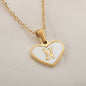 26 Letter Heart-shaped Necklace White Shell Love Clavicle Chain Fashion Personalized Necklace For Women Jewelry Valentine's Day A&S Collection