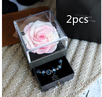 Eternal Flower Rose Jewelry Box for Birthday Presents Valentines Day Wedding Gift A&S Collection