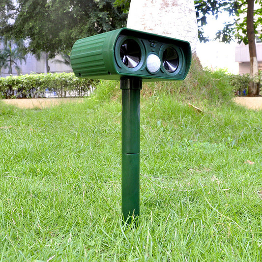Eco-friendly Solar-Powered Ultrasonic Animal Repeller for humane wildlife control. A&S Collection
