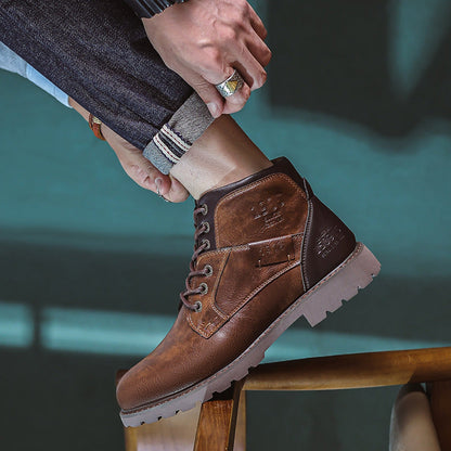 Retro British Style Leather Boots A&S Collection