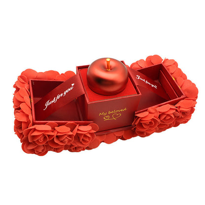 Valentines Day Gift Soap Rose Gift Box Crystal Pendant Necklace Eternal Flower Jewelry Box Set Wedding Birthday Gift For Girlfriend A&S Collection