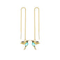 Elegant Hummingbird Earrings: Unique Long Drop Design with Tassels and Crystal Pendants – Perfect for Women and Girls Seeking Fashionable Jewelry CJ
