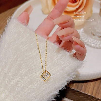 Fashion Titanium Steel Necklace - Light Luxury Design with Advanced Sense for Unique Style CJ