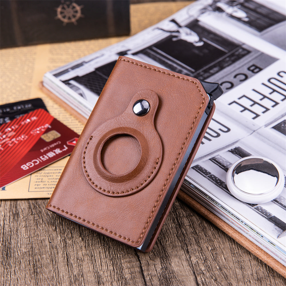 Men's Anti-theft Swipe Card Holder Tracker Hole A&S Collection
