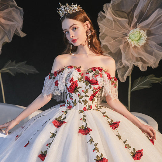 Temperament Bride Bra Trailing Mori Style Wedding Dress A&S Collection