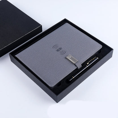 Multifunctional Power Bank Notepad With U Disk Business Suit