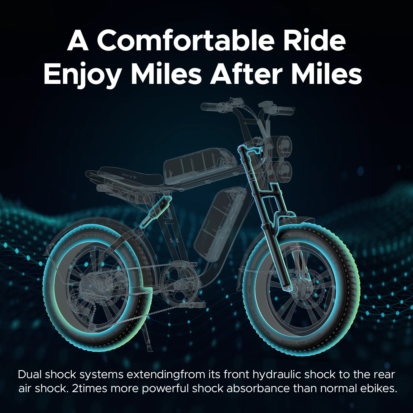 ENGWE 750W Electric Bike, Dual 48V 13Ah Batteries , 28MPH Speed, 150 KM Max Range, Shimano 7 Gears, Ideal for All Terrains gsmFI