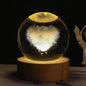 Luminous Starry Sky And Planets Moon Moon Crystal Ball Small Night Lamp Projection Ambience Light Creative Gift New Strange Gift A&S Collection