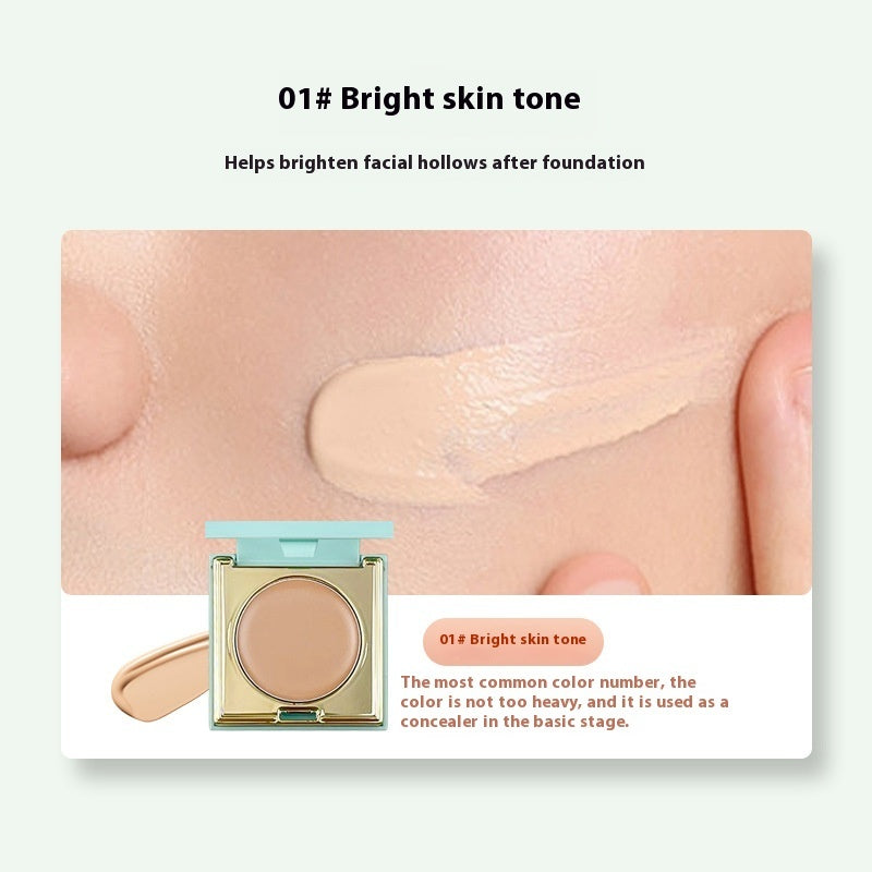 Soft And Balanced Durable Waterproof And Sweatproof Smear-proof Makeup Concealer With Powder Puff A&S Collection