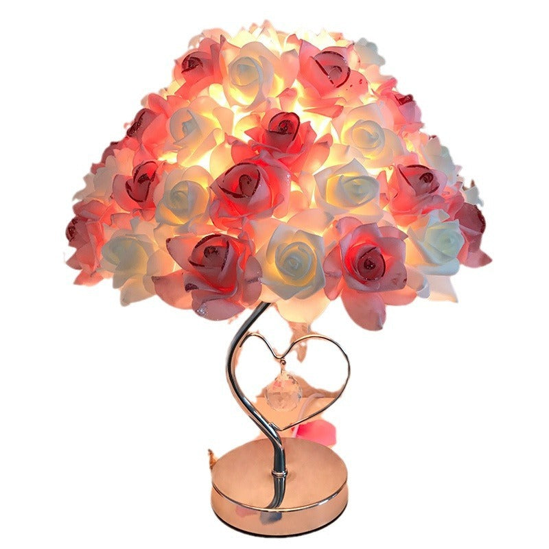 Creative Simple European Table Lamp Bedroom Bedside Rose A&S Collection