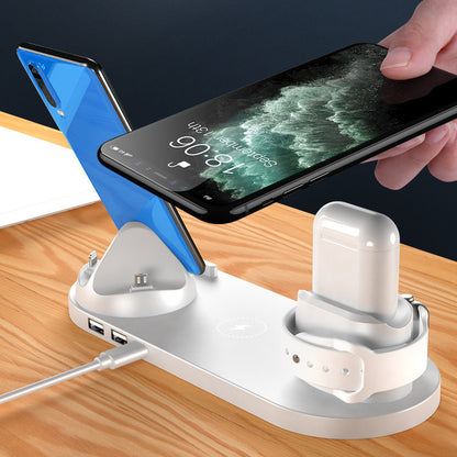 Wireless Charger For IPhone Fast Charger For Phone Fast Charging Pad For Phone Watch 6 In 1 Charging Dock Station A&S Collection