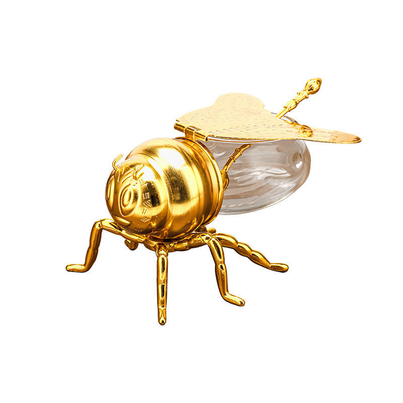 Bee Shaped Honey Jar with Spoon: Versatile Novelty Container for Condiments and Oil – Perfect for Kitchen, Festive Parties, and Everyday Use A&S Collection